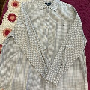 Vineyard Vines Light Blue Checkered Button Down Shirt